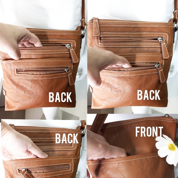 ⚡SALE💥Rosetti❤Crossbody Multi Pocket Brown Bag - Picture 3 of 9